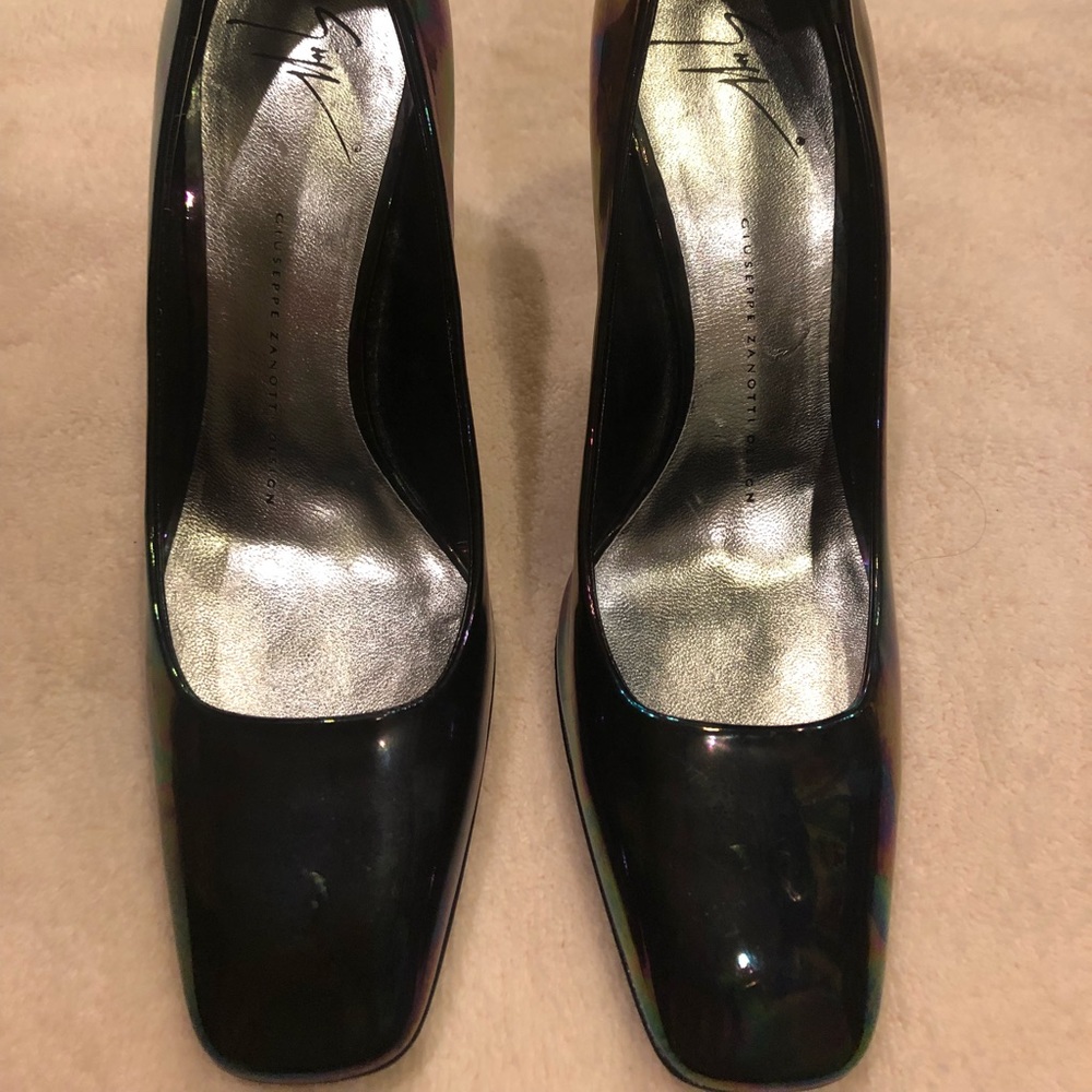 Giuseppe Zanotti Patent Hologram Heels.